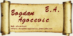 Bogdan Agočević vizit kartica